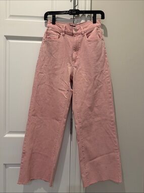 DL1961 Hepburn Wide Leg High-Rise Jeans in Pink